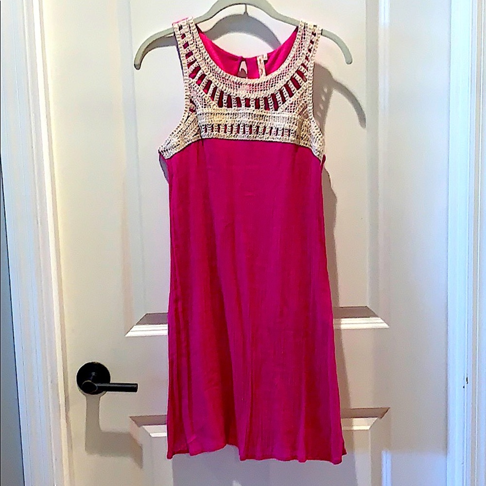 💗 Magenta Crocheted Dress 💗
